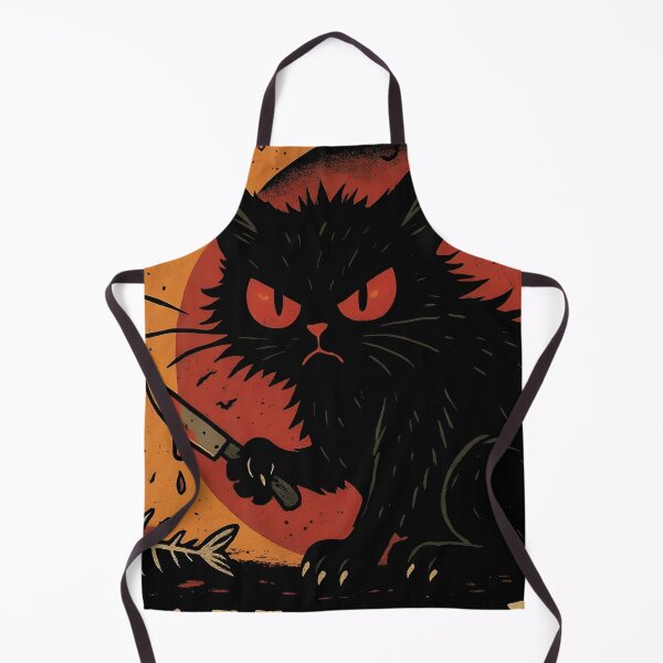 Item preview, Psycho Kitty Halloween Design – Black Cat with Knife Vector | “Pet Me and Die” Funny Scary Cat Art | Creepy Cute Horror Cat designed and sold by WAUZ.