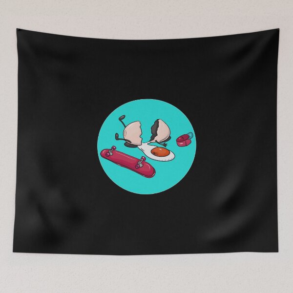 Item preview, Star-spangled egg with a cool skateboard cap and a light blue circle designed and sold by Joncasmiart.
