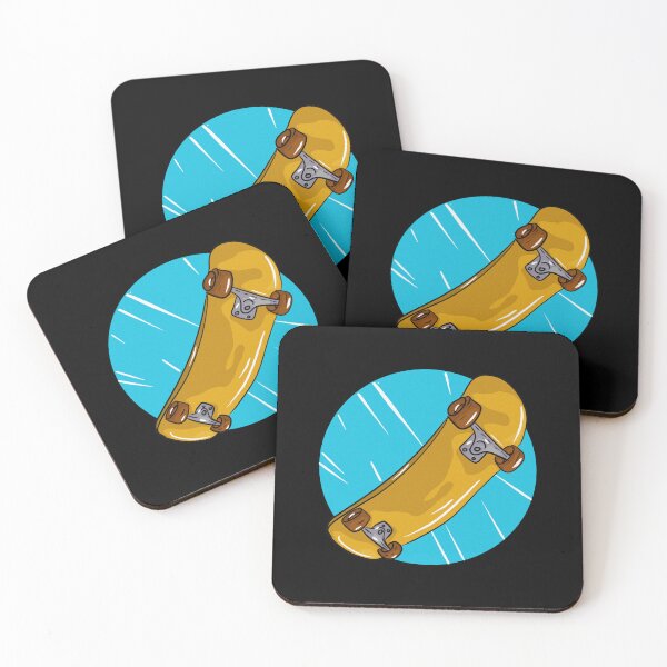Item preview, Yellow skateboard with a light blue circle and lines designed and sold by Joncasmiart.