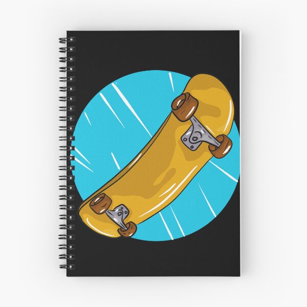 Item preview, Yellow skateboard with a light blue circle and lines designed and sold by Joncasmiart.