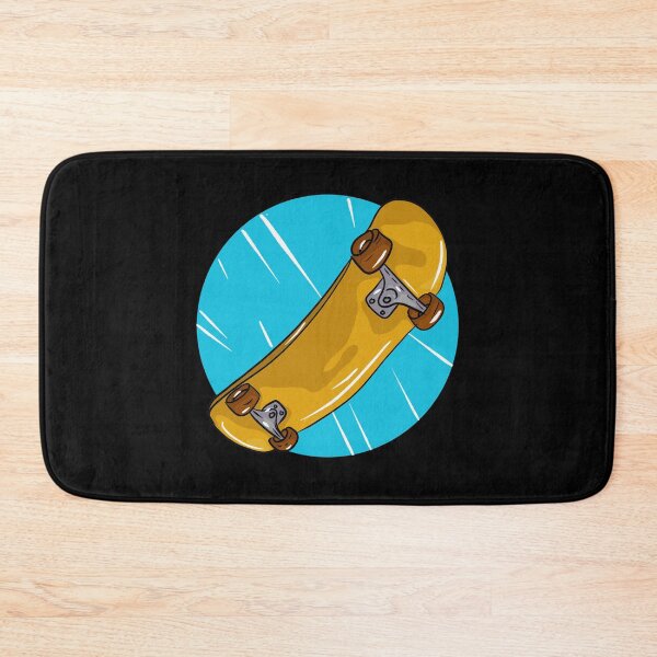 Item preview, Yellow skateboard with a light blue circle and lines designed and sold by Joncasmiart.