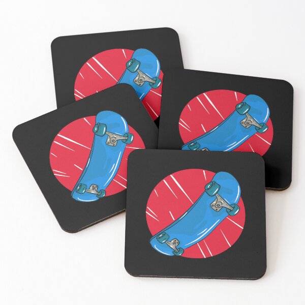 Item preview, Light blue skateboard with red circle and lines designed and sold by Joncasmiart.