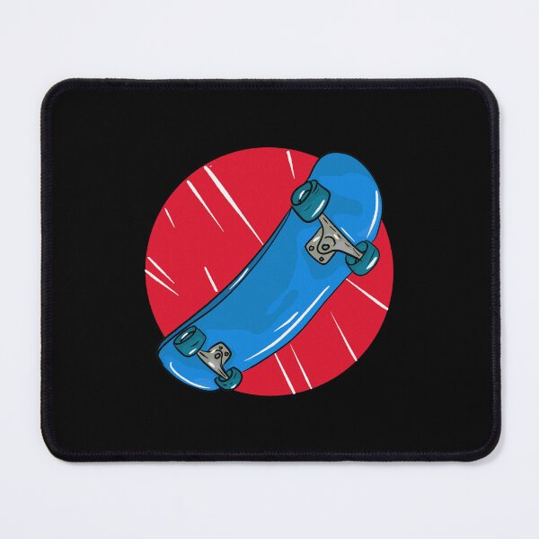 Item preview, Light blue skateboard with red circle and lines designed and sold by Joncasmiart.