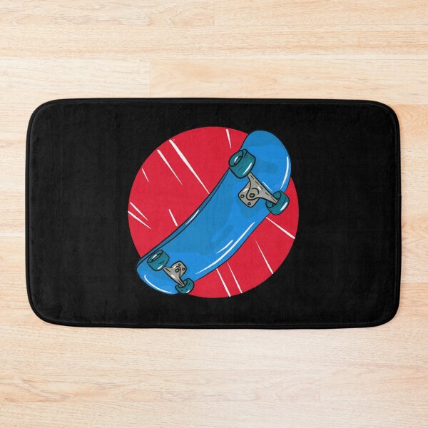 Item preview, Light blue skateboard with red circle and lines designed and sold by Joncasmiart.