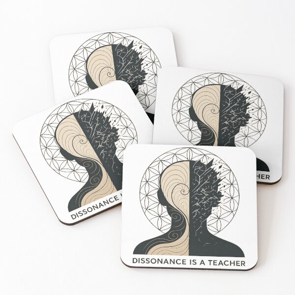 Item preview, Dissonance Within Art Print – Fractal Human Mind Design | Spiritual Growth Wall Art | Chaos vs Harmony Mental Health Illustration designed and sold by WAUZ.