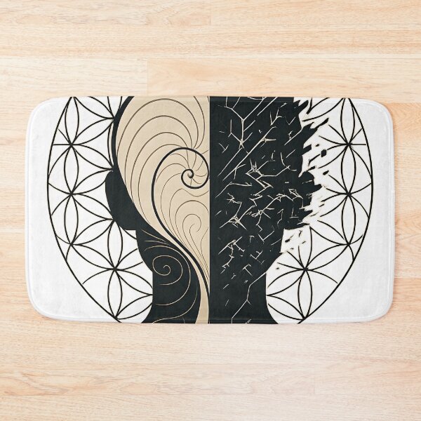 Item preview, Dissonance Within Art Print – Fractal Human Mind Design | Spiritual Growth Wall Art | Chaos vs Harmony Mental Health Illustration designed and sold by WAUZ.