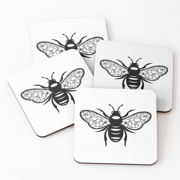 Item preview, Honey Bee with Floral Wings designed and sold by MagnoliaLake.