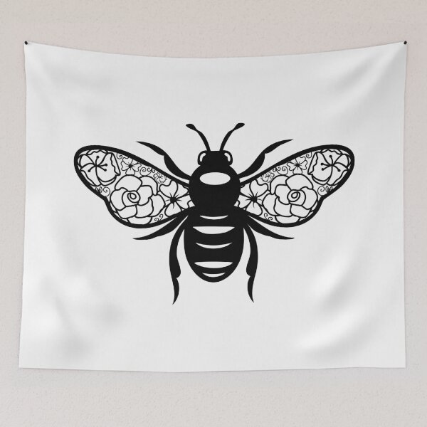 Item preview, Honey Bee with Floral Wings designed and sold by MagnoliaLake.