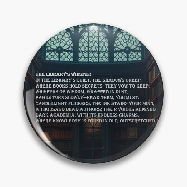 Item preview, The Library’s Whisper – A Dark Academia Poem Print designed and sold by TheVZGrimoire.
