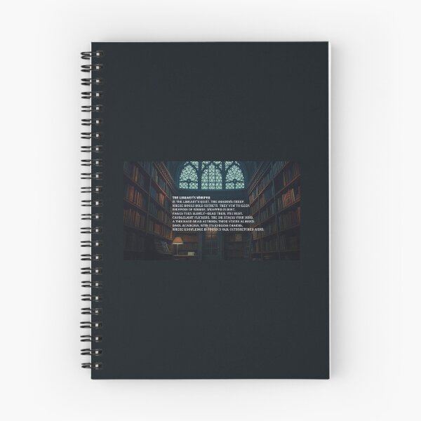 Item preview, The Library’s Whisper – A Dark Academia Poem Print designed and sold by TheVZGrimoire.