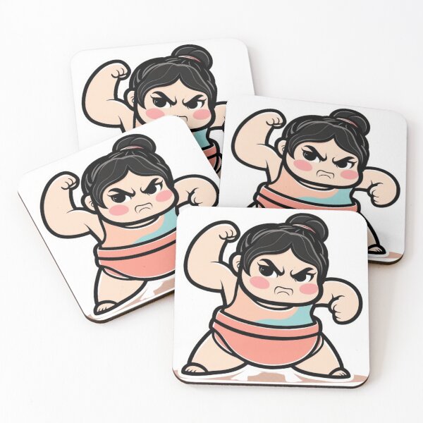 Item preview, Chibi Sumo Wrestler – Kawaii Japanese Vector Art for Stickers & Tees designed and sold by Glitchloom.