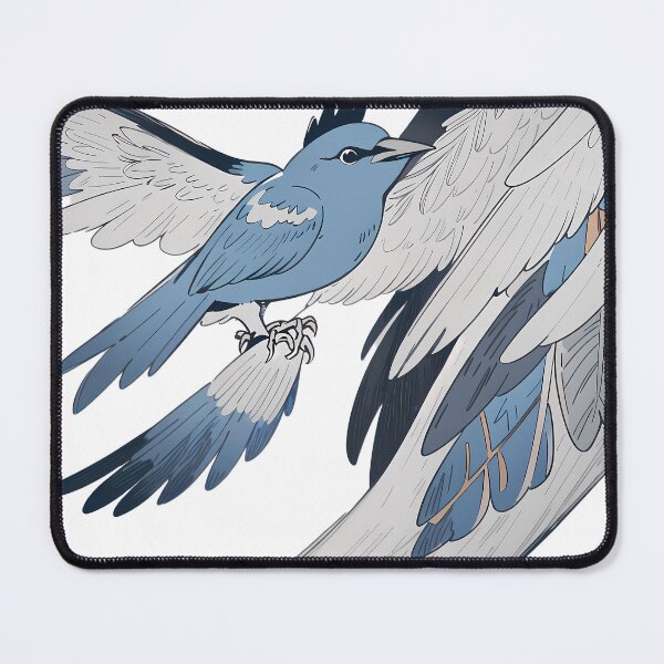 Item preview, White Blues Futuristic Avian Guardians Machines Majestic Birds designed and sold by ART ATTACK ZONE.