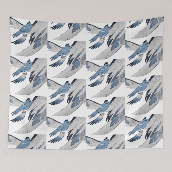 Item preview, White Blues Futuristic Avian Guardians Machines Majestic Birds designed and sold by ART ATTACK ZONE.
