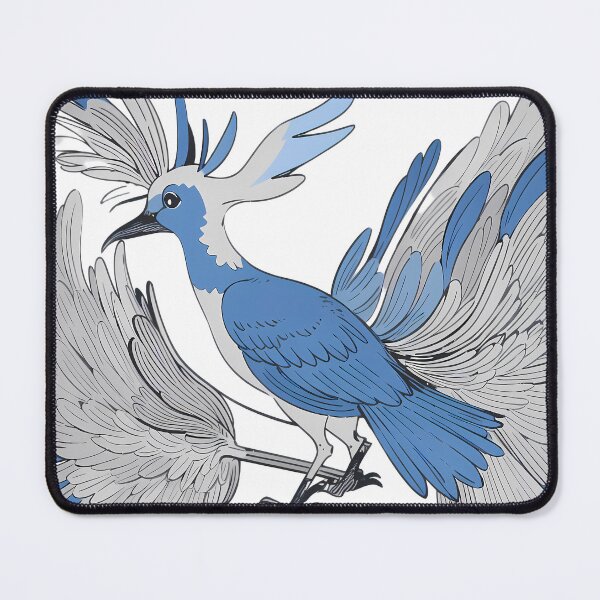 Item preview, Grey Blues Futuristic Avian Guardians Machines Majestic Birds designed and sold by ART ATTACK ZONE.