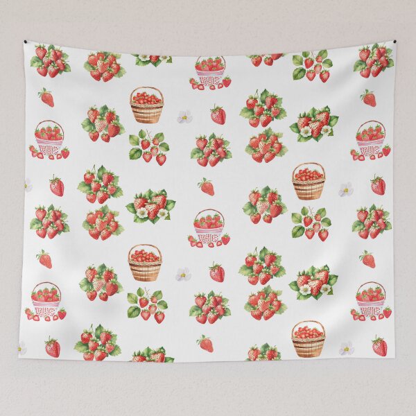 Item preview, Watercolor Summer Strawberries  designed and sold by silviaol.