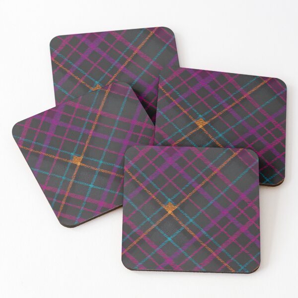 Item preview, Party Purple plaid with orange blip designed and sold by Things and stuff.