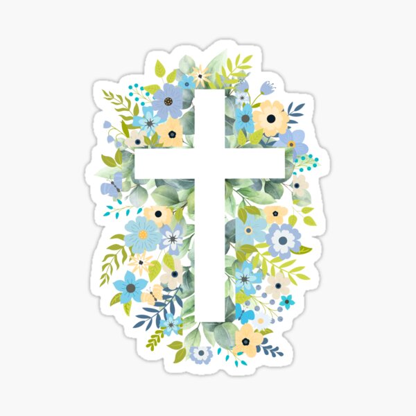 Item preview, blue and green cross designed and sold by coolcreativeco.