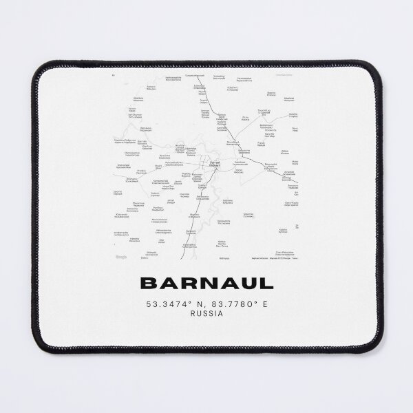 Item preview, Barnaul City Map – Minimalist Black & White Urban Poster designed and sold by RM-Journey.