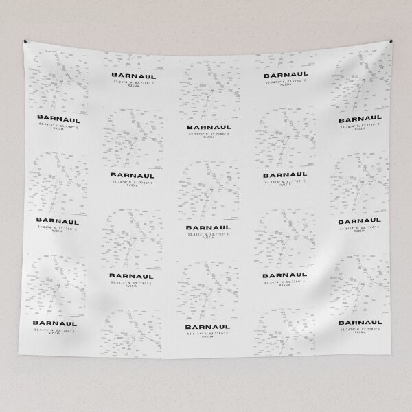 Item preview, Barnaul City Map – Minimalist Black & White Urban Poster designed and sold by RM-Journey.