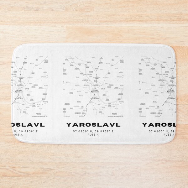 Item preview, Yaroslavl Map – Minimalist Volga River City Poster designed and sold by RM-Journey.
