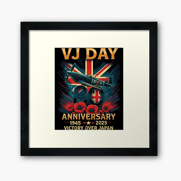 Vista previa del artículo con la obra «Bandera vintage del 80.º aniversario del Día de la Victoria sobre Japón en la Segunda Guerra Mundial de 2025», diseñado y vendido por EASY Aadia.