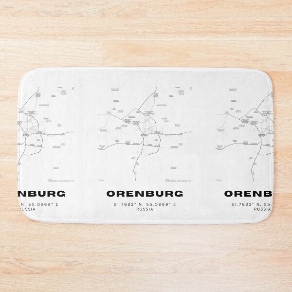 Item preview, Orenburg City Map – Minimalist Urban Poster in Black & White designed and sold by RM-Journey.