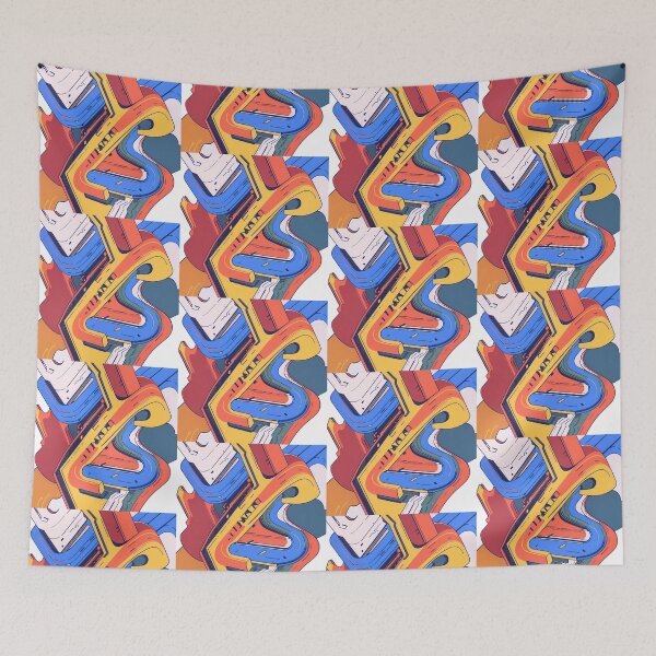 Item preview, Anime Cartoon Abstract Geometries Celebrating Dynamic Visual Forms  designed and sold by ART ATTACK ZONE.