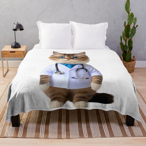 Item preview, Ragdoll Cat Doctor Cute Physician Cat Art for Cat Lovers designed and sold by Fredster1966.