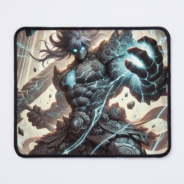 Item preview, Stone anime warrior designed and sold by MerlinWear.