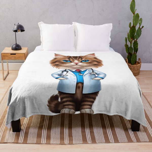 Item preview, Persian Cat Doctor Cute Physician Cat Art for Cat Lovers designed and sold by Fredster1966.