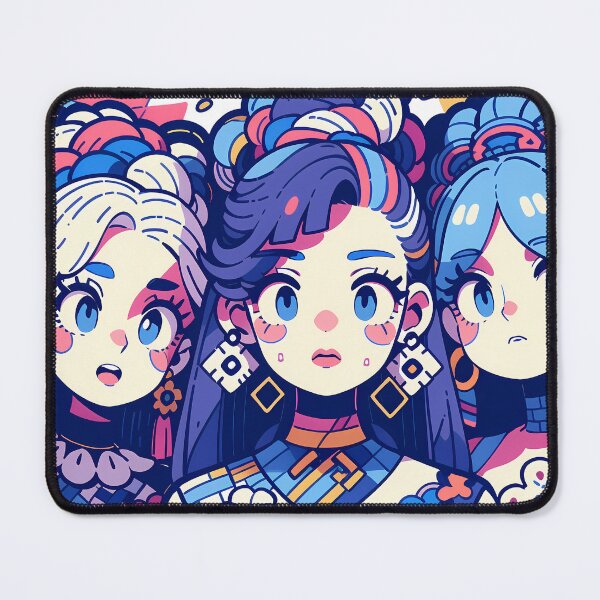 Item preview, Anime Girls Animated Vibrant Characters Celebration Style Diversity designed and sold by ART ATTACK ZONE.