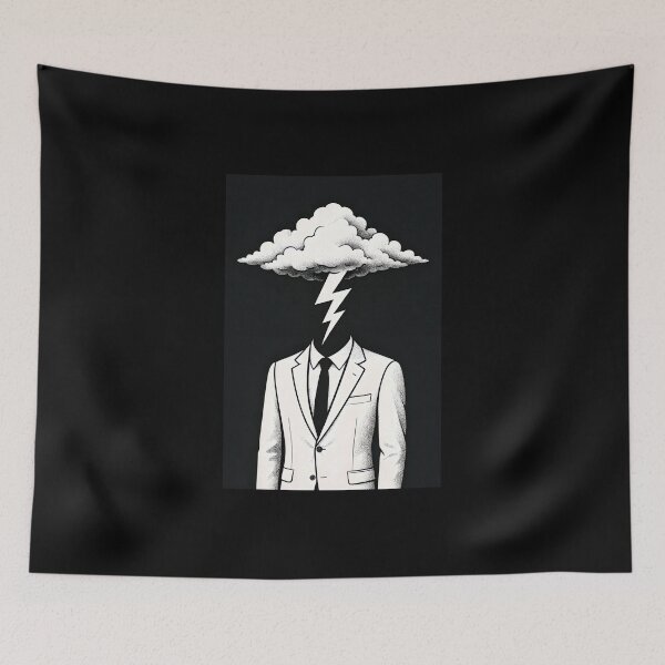Item preview, Stormy Mind in a Business Suit designed and sold by Amr Siam.