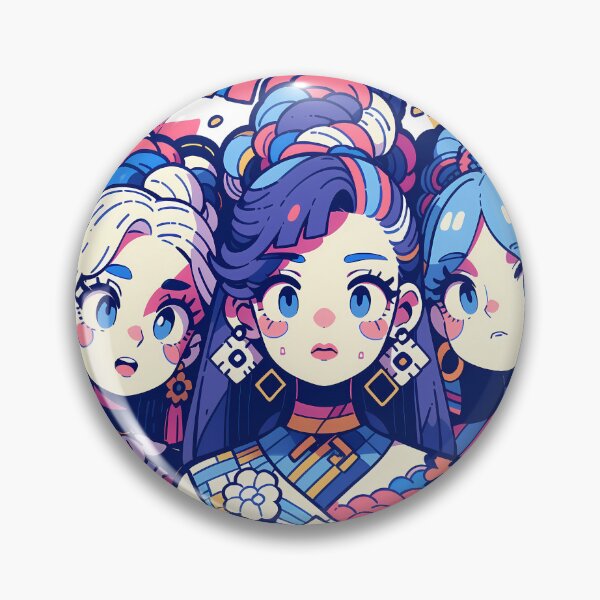 Item preview, Anime Girls Animated Vibrant Characters Celebration Style Diversity designed and sold by ART ATTACK ZONE.