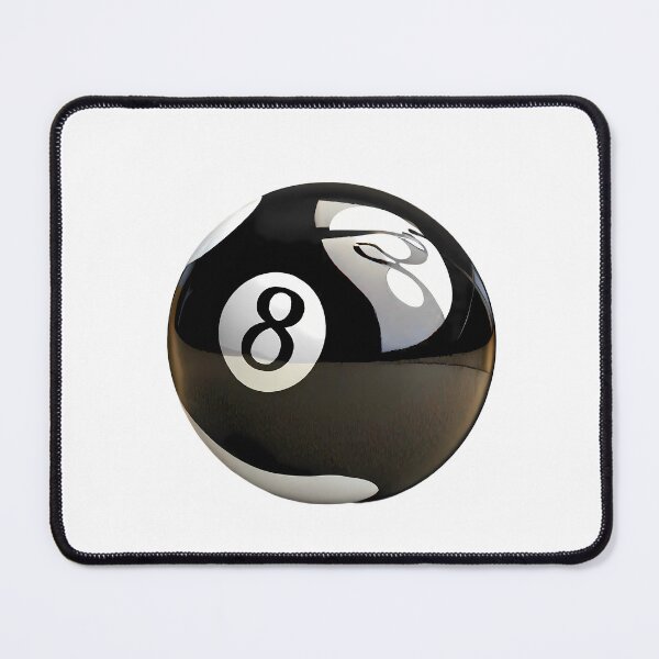 Item preview, Eight Ball Black White Art Illustration Pool Billiards designed and sold by ART ATTACK ZONE.
