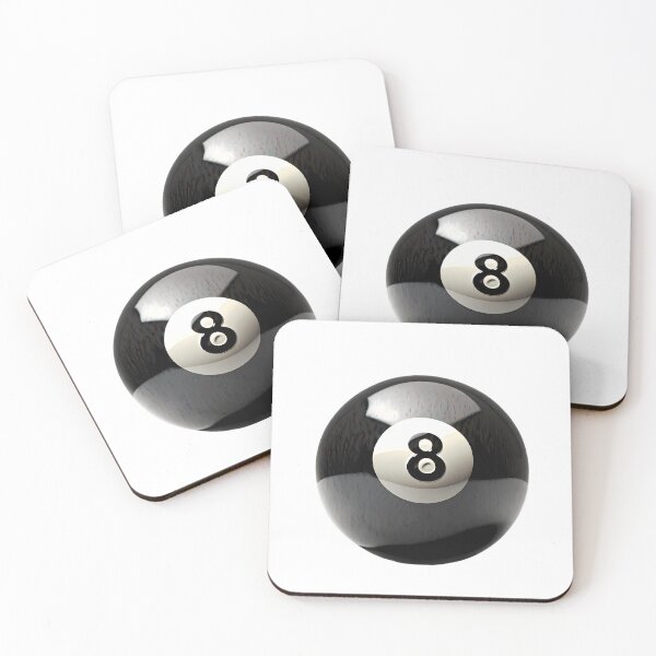 Item preview, Eight Ball Black White Art Illustration Pool  designed and sold by ART ATTACK ZONE.