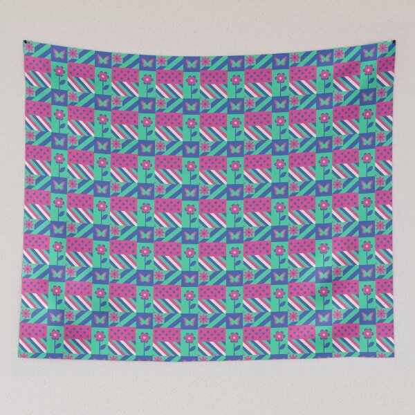 Item preview,  Mod Butterfly Flower and Star Patchwork designed and sold by Teacup Tiger Designs.