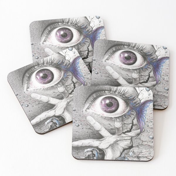 Item preview, Learn to swim | Eye and hand Surreal drawing designed and sold by edrawings38.