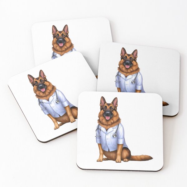 Item preview, German Shepherd Doctor Cute Physician Dog Art for Dog Lovers designed and sold by Fredster1966.
