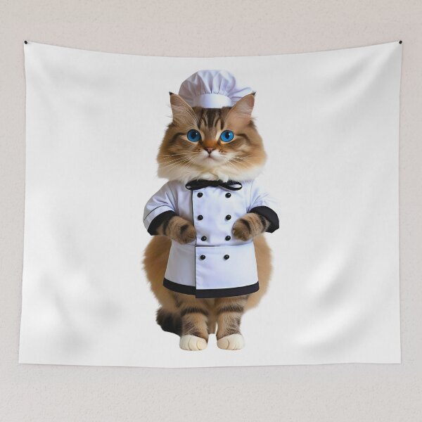 Item preview, Ragdoll Cat Chef Cute Culinary Kitty Art for Cat Lovers designed and sold by Fredster1966.