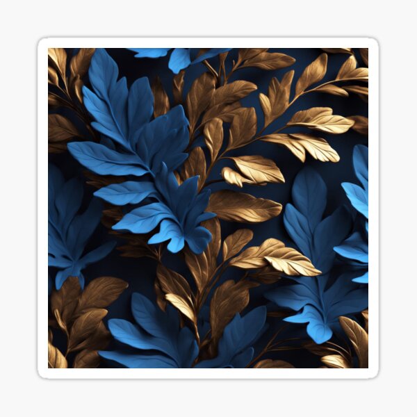 Item preview, Gold and Blue Leaves designed and sold by paulbgarcia.