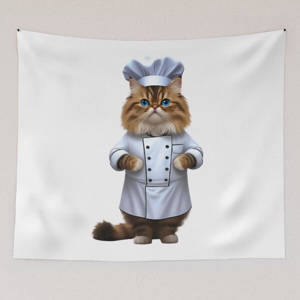 Item preview, Persian Cat Chef Cute Culinary Kitty Art for Cat Lovers designed and sold by Fredster1966.