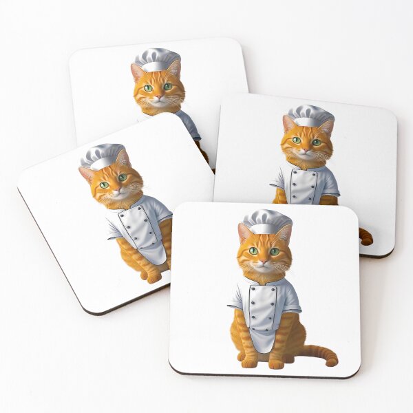 Item preview, Orange Tabby Cat Chef Cute Cooking Kitty Art for Cat Lovers designed and sold by Fredster1966.