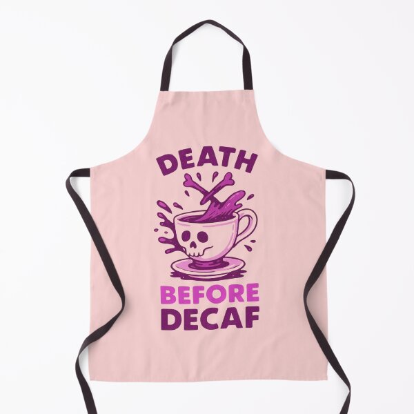 Item preview, Death Before Decaf in Purple Coffee Skull Stickers and Magnets designed and sold by eatmorvelopator.