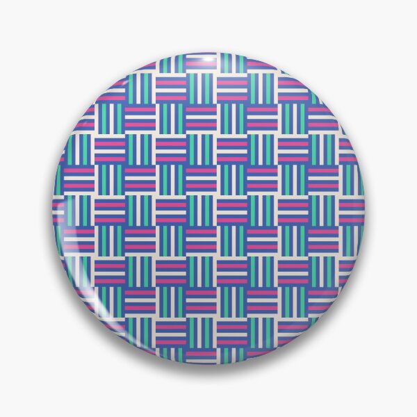 Item preview, Mod Stripe Quad in Blue, Pink, Green & White designed and sold by Teacup Tiger Designs.