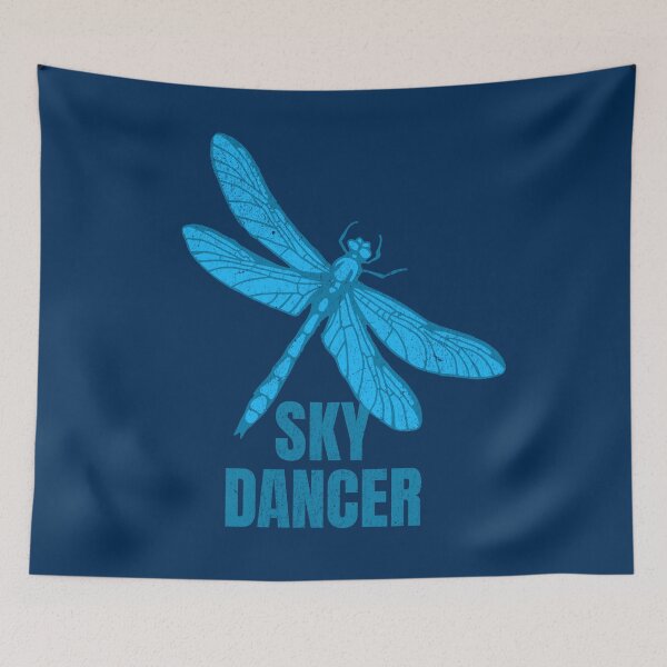 Item preview, Sky Dancer Grunge Blue Dragonfly  designed and sold by donwillisjrart.