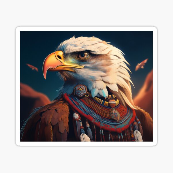 Indigenous eagle - Raloel Sticker