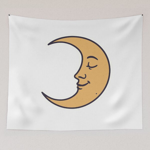 Item preview, Vintage Crescent Moon Face designed and sold by dontblong.