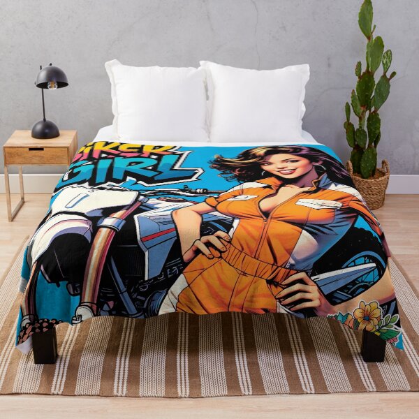 Item preview, Beautiful biker girl design, for girls who like comic-style adrenaline #7. designed and sold by UrbanTRIP.