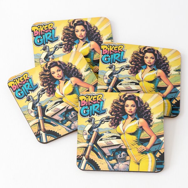 Item preview, Beautiful biker girl design, for girls who like comic-style adrenaline #8. designed and sold by UrbanTRIP.