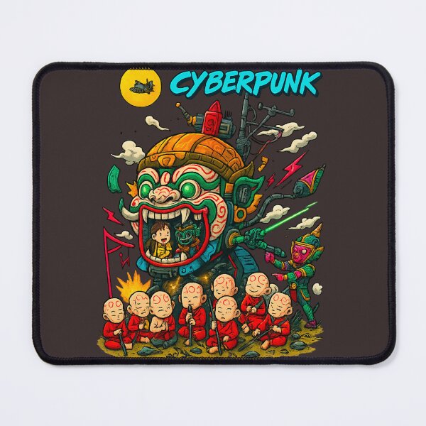 Item preview, Cyberpunk Guardian: Mystic Monks and Futuristic Warriors designed and sold by Thaivi Design.
